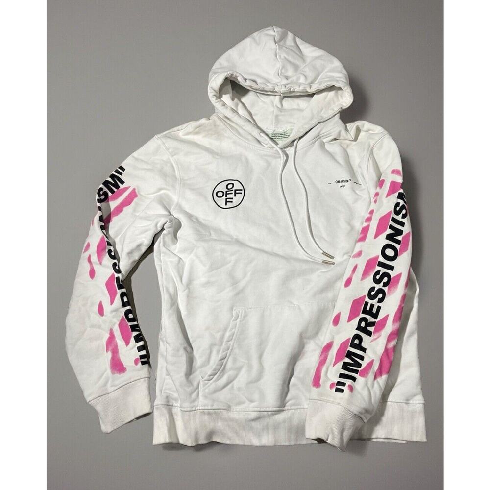Off-White Impression Pink Hoodie Virgil Abloh Size Large